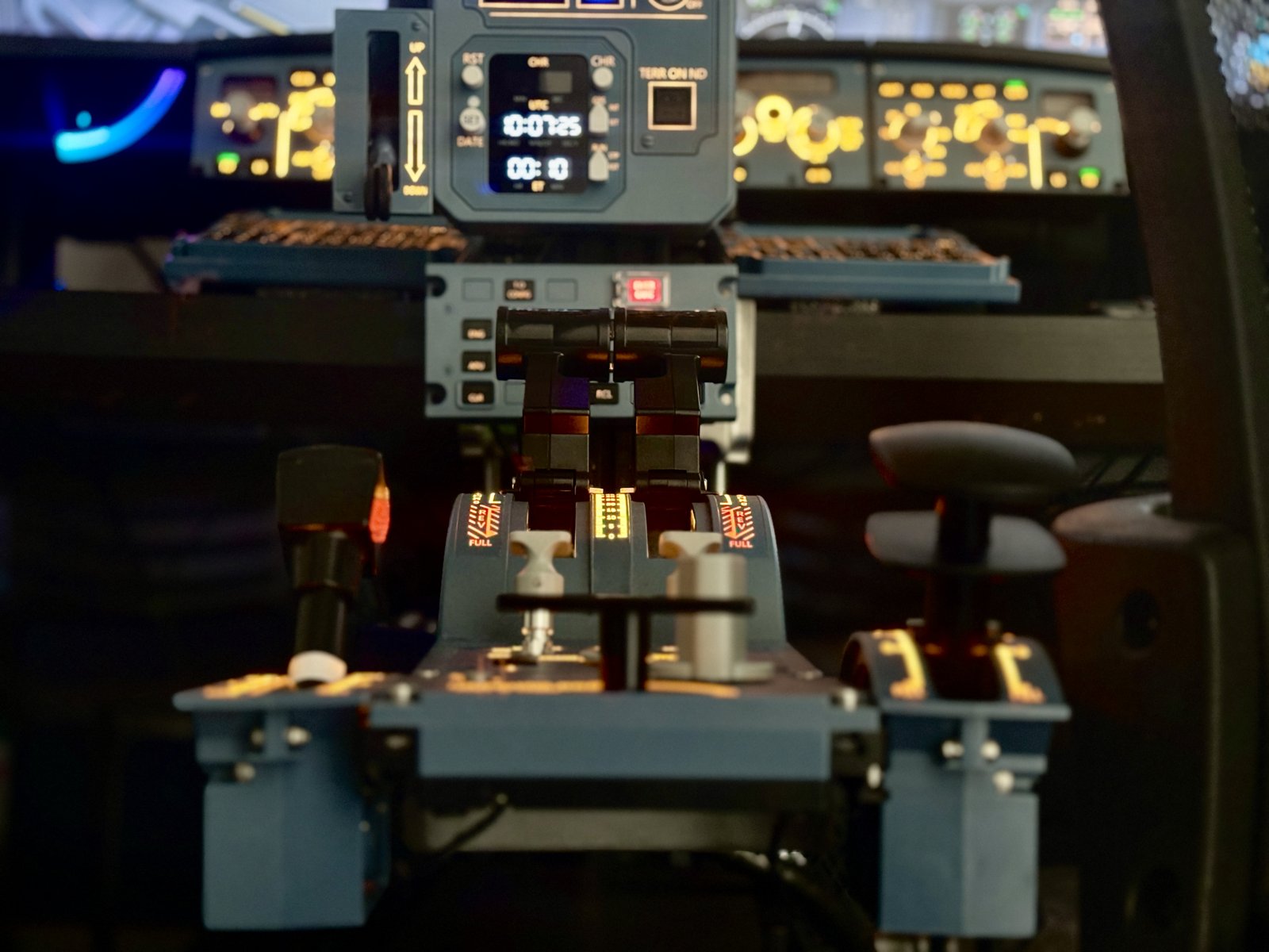 The Aviation Simulator Station set up for a practice session.